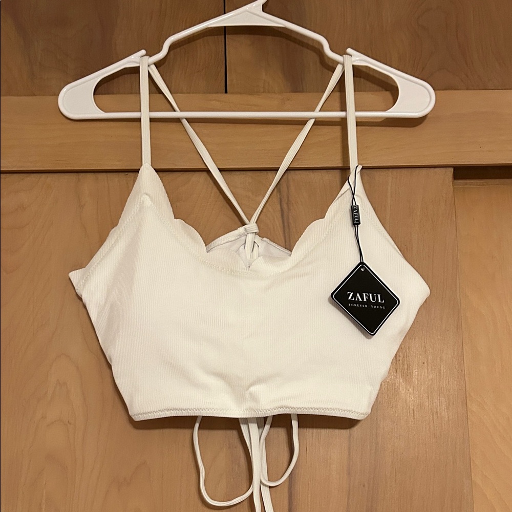 Zaful White Strappy Camisole